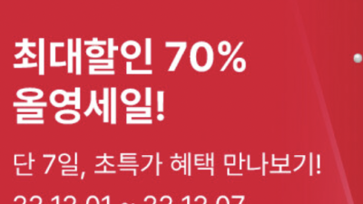 [올리브영] 12월 올해 마지막 올영 세일 ~70%