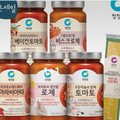 [롯데온] 청정원 스파게티 소스 600g 3개+면 250g (9,830원) (무료)